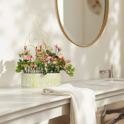 Ornate Garden(Peach) - Flowers For Decor | Peach Flowers Decor | Shelves Decor